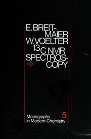 Cover of: 13C NMR spectroscopy by E. Breitmaier