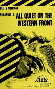 Cover of: All quiet on the western front: notes ...