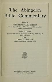 Cover of: The Abingdon Bible commentary