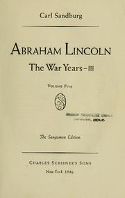Cover of: Abraham Lincoln: the war years