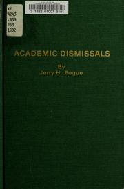 Cover of: Academic dismissals | Jerry H. Pogue