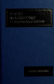 Cover of: Basic marketing: a managerial approach