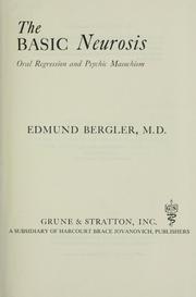 Cover of: The basic neurosis by Edmund Bergler