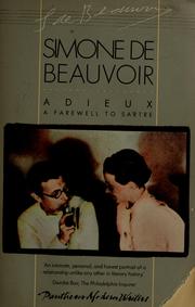 Cover of: Adieux by Simone de Beauvoir