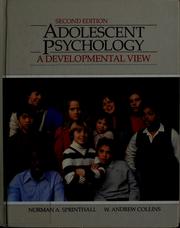 Cover of: Adolescent psychology: a developmental view