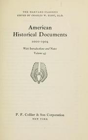 Cover of: American historical documents, 1000-1904 by with introductions and notes.