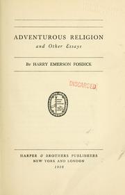 Cover of: Adventurous religion and other essays