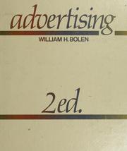 Cover of: Advertising by William H. Bolen