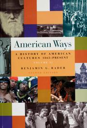 Cover of: American ways by Benjamin G Rader
