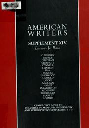 Cover of: American writers: a collection of literary biographies.