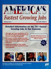 Cover of: America's fastest growing jobs by [edited by] Michael Farr.