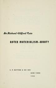 Cover of: After materialism--what?