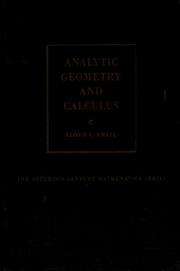Cover of: Analytic geometry and calculus