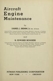 Cover of: Aircraft engine maintenance