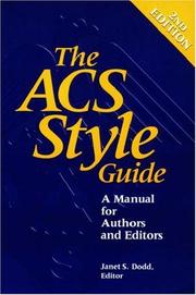 Cover of: The ACS Style Guide: A Manual for Authors and Editors