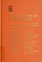 Cover of: Annual review of anthropology by Bernard J. Siegel, editor ; Alan R. Beals, associate editor ; Stephen A. Tyler, associate editor.