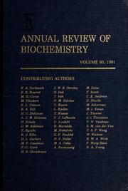 Cover of: Annual Review of Biochemistry by Charles Richardson