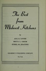 Cover of: The best from midwest kitchens