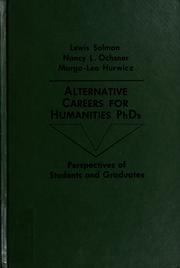 Cover of: Alternative careers for humanities PhDs | Lewis C. Solmon