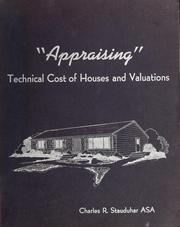 Cover of: "Appraising" by Charles R. Stauduhar