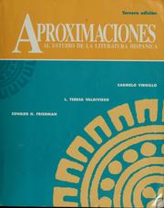 Cover of: Aproximaciones al estudio de la literatura hispánica by Carmelo Virgillo