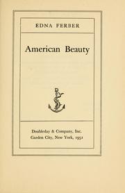Cover of: American beauty by Edna Ferber