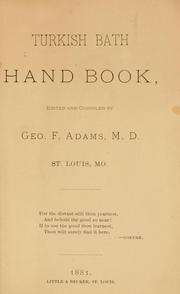 Turkish bath hand book