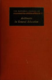 Cover of: Arithmetic in general education: the final report of the National Council Committee on Arithmetic.