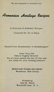 Cover of: Armenian heritage recipes.