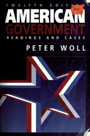 Cover of: American Government ~ Readings and Cases