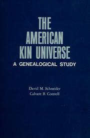 The American kin universe by David Murray Schneider