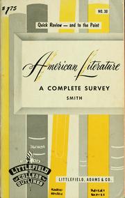 Cover of: American literature: a complete survey with plot summaries of major works [and] dictionary of literary terms