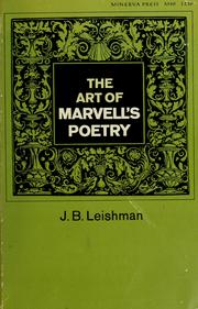 Cover of: The art of Marvell's poetry.