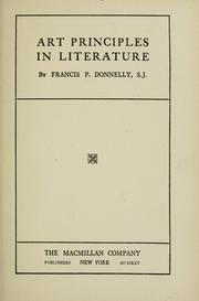 Cover of: Art principles in literature by Francis P. Donnelly