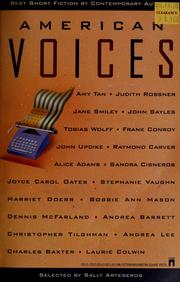 Cover of: American voices: best short fiction by contemporary authors : with comments by the authors