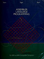 Assembler language programming by Nancy B. Stern