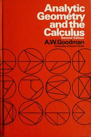 Cover of: Analytic geometry and the calculus by A. W. Goodman, A. W. Goodman