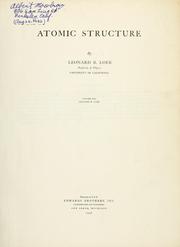 Cover of: Atomic structure by Leonard B. Loeb