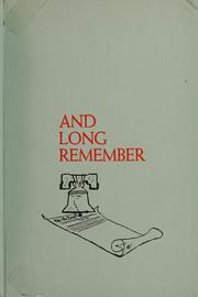 Cover of: And long remember by Dorothy Canfield Fisher