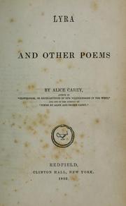 Cover of: Lyra and other poems