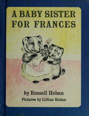 Cover of: A baby sister for Frances.