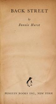 Cover of: Back street by Fannie Hurst