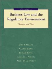 Cover of: Business Law and the Regulatory Environment with PowerWeb