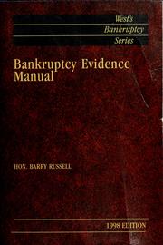 Cover of: Bankruptcy evidence manual by Barry Russell