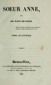 Cover of: Soeur Anne by Paul de Kock