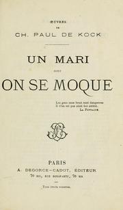 Cover of: Un mari dont on se moque. by Paul de Kock