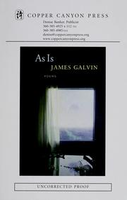 Cover of: As is by James Galvin