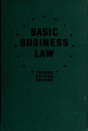 Cover of: Basic business law