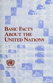 Basic facts about the United Nations. (1995 edition ...