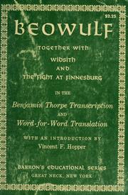 Cover of: Beowulf: together with Widsith, and The fight at Finnesburg.